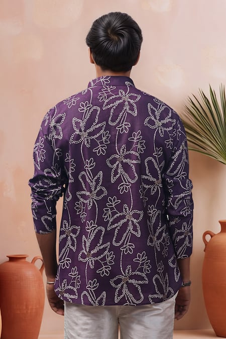 Arihant Rai Sinha Printed Floral Motif Short Kurta 