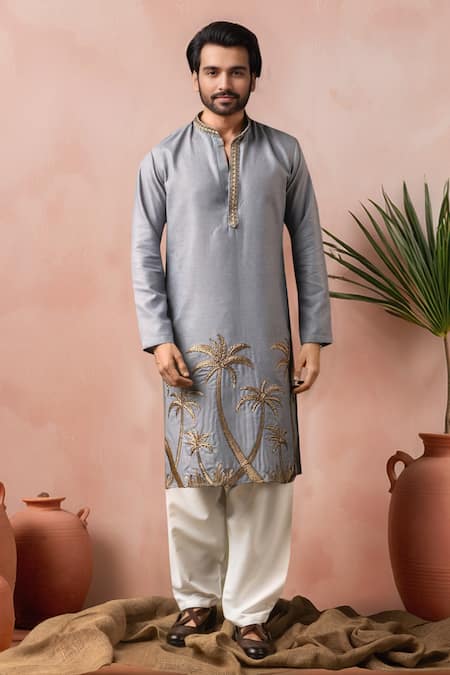 Arihant Rai Sinha Palm Tree Embroidered Kurta & Salwar Set 