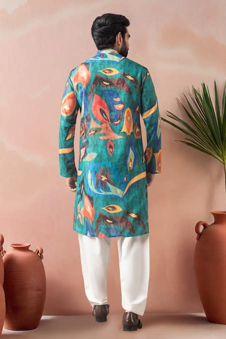 Arihant Rai Sinha Printed Leaf Motif Kurta & Salwar Set 