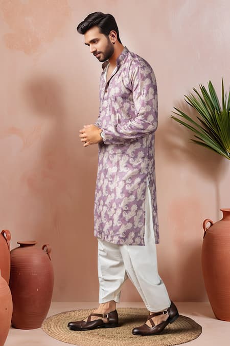 Buy Arihant Rai Sinha Magenta Cotton, Silk Printed Paisley Kurta And Salwar Set Online at Aza Fashions Buy_Arihant Rai Sinha_Magenta Cotton, Silk Printed Paisley Kurta And Salwar Set _Online_at_Aza_Fashions