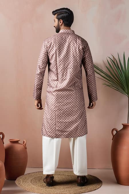 Arihant Rai Sinha Jaal Print Kurta Set 