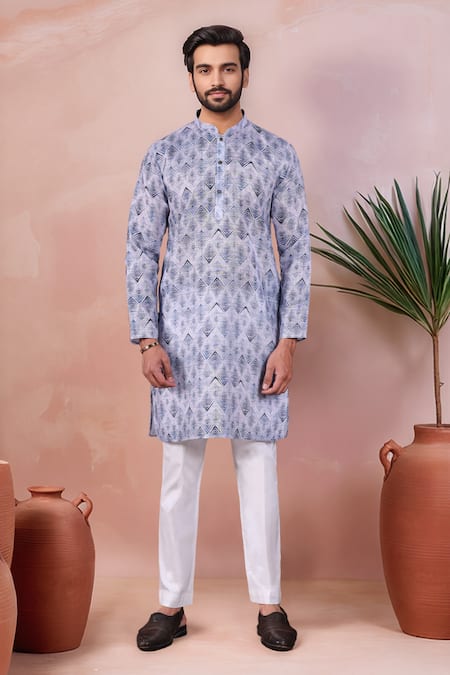Arihant Rai Sinha Geometric Pattern Kurta & Pant Set 