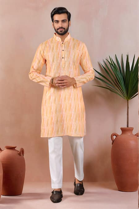 Arihant Rai Sinha Abstract Print Kurta & Cotton Pant Set 