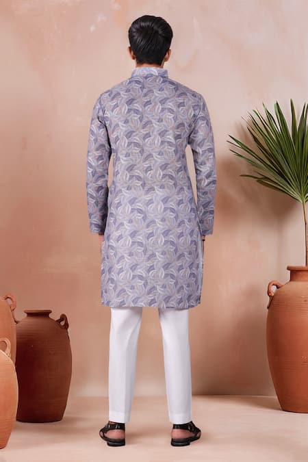 Arihant Rai Sinha Leaf Pattern Kurta & Pant Set 