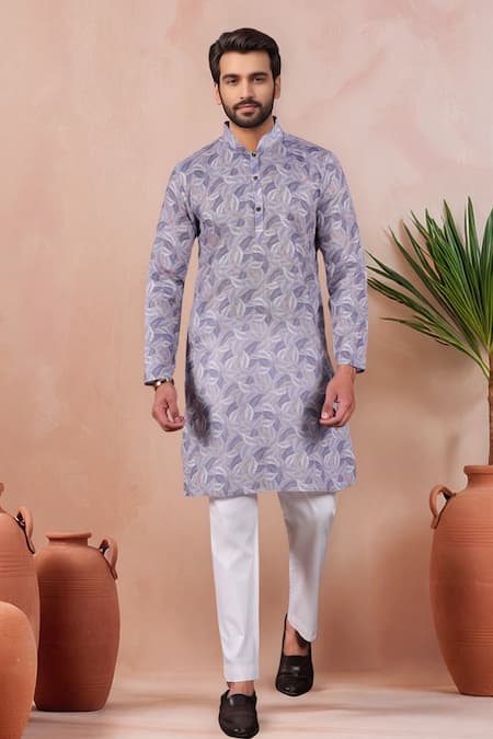Arihant Rai Sinha Leaf Pattern Kurta & Pant Set 