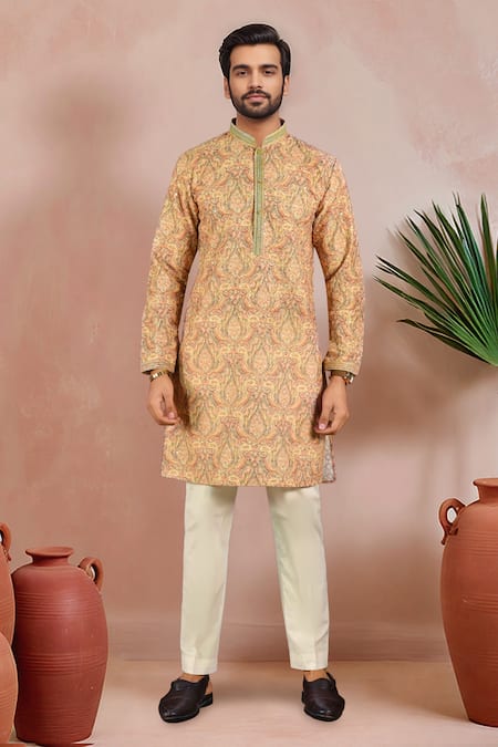 Arihant Rai Sinha Paisley Work Kurta Set 