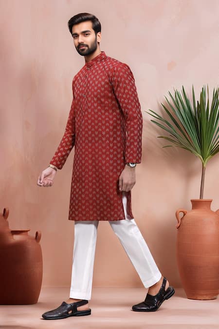 Arihant Rai Sinha Woven Dobby Kurta & Pant Set 