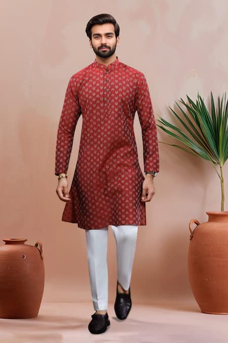 Arihant Rai Sinha Woven Dobby Kurta & Pant Set 