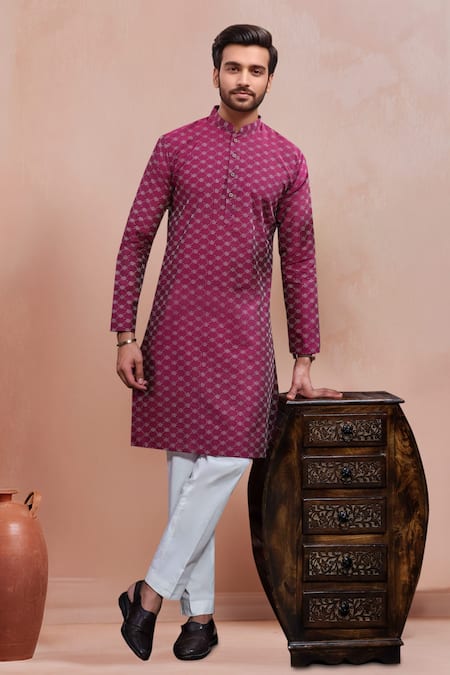 Arihant Rai Sinha Woven Dobby Kurta & Pant Set