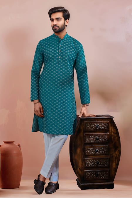Arihant Rai Sinha Woven Dobby Kurta & Pant Set