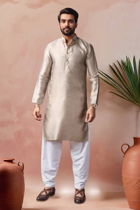 Arihant Rai Sinha Woven Jacquard Kurta With Salwar 