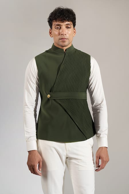 Rng Safawala Pintuck & Metal Button Bundi 