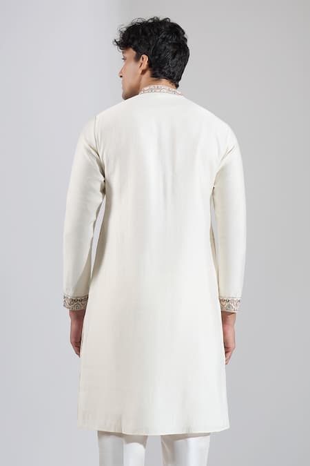 Rng Safawala Resham Embroidered Motif Kurta & Pant Set