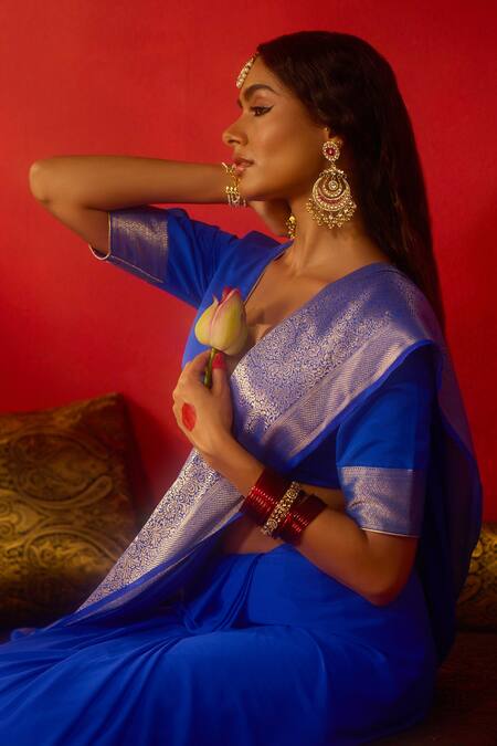 Shop MAISARA JEWELRY Red Pearls, Stones Embellished Layered Chandbalis Online at Aza Fashions Shop_MAISARA JEWELRY_Red Pearls, Stones Embellished Layered Chandbalis _Online_at_Aza_Fashions