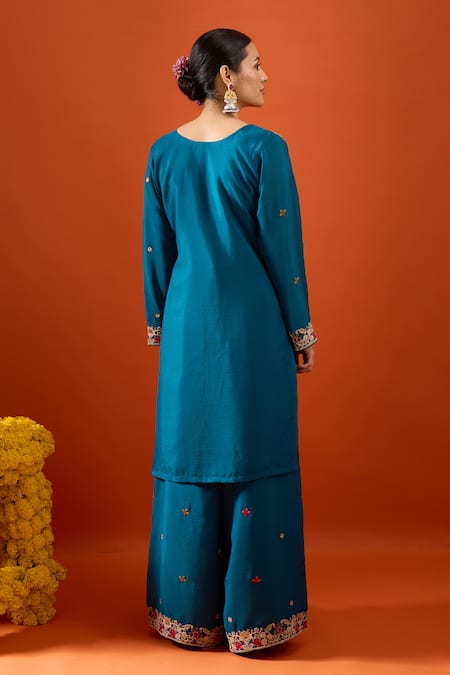Samyukta Singhania Embroidered Kurta Sharara Set 