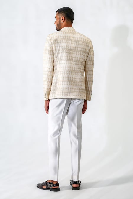 Chatenya Mittal Geometric Pattern Bandhgala & Pant Set 