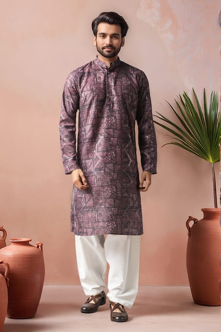 Arihant Rai Sinha Printed & Embroidered Kurta Salwar Set 
