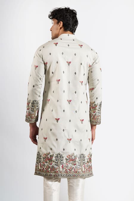 Rng Safawala Resham & Sequins Embroidered Kurta Set