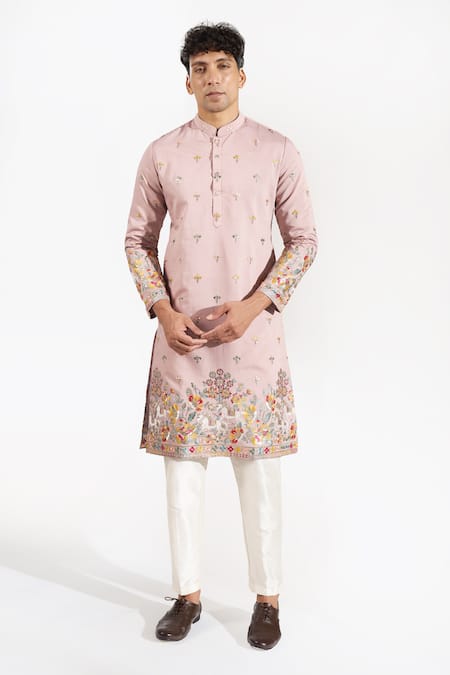 Rng Safawala Resham & Sequins Embroidered Kurta Set