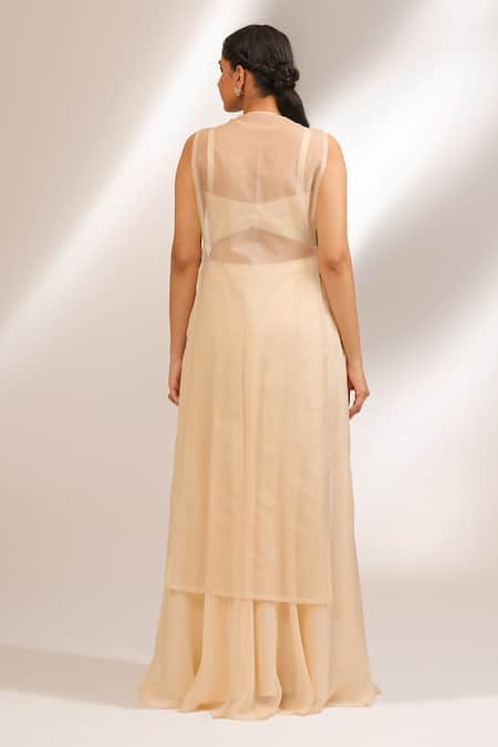 Laxmishriali Clementine Sheer Jacket & Skirt Set 