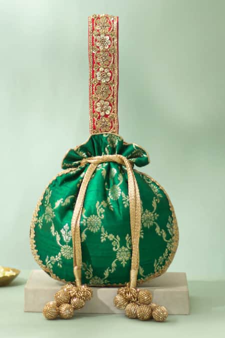 Amyra Yasmi Floral Brocade Potli Bag 