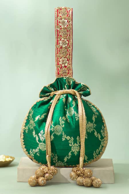 Amyra Yasmi Floral Brocade Potli Bag 