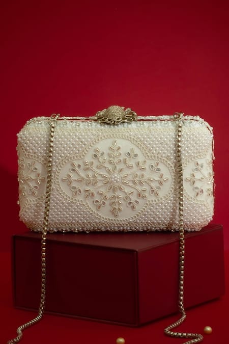 Amyra Sehra Pearl Embellished Clutch 
