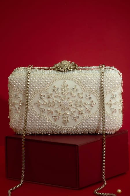 Amyra Sehra Pearl Embellished Clutch 