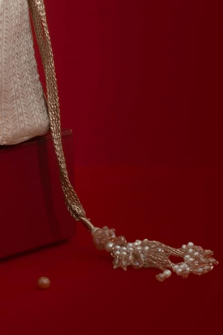 Amyra_Gold Embroidery, Sequins, Beads, Tassels, Zari Tej Potli Bag_Online_at_Aza_Fashions