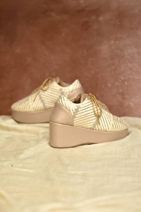 Around Always Raag Embroidered Platform Sneakers 