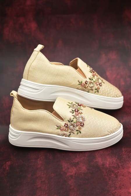 Around Always Ode Embroidered Platform Sneakers 