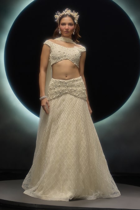 Couture By Niharika Liora Hand Embroidered Lehenga Set 