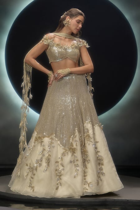 Couture By Niharika Amara Hand Embroidered Lehenga Blouse Set 