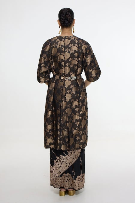 Ekaya Banaras Handwoven Embossed Noir Jacket 