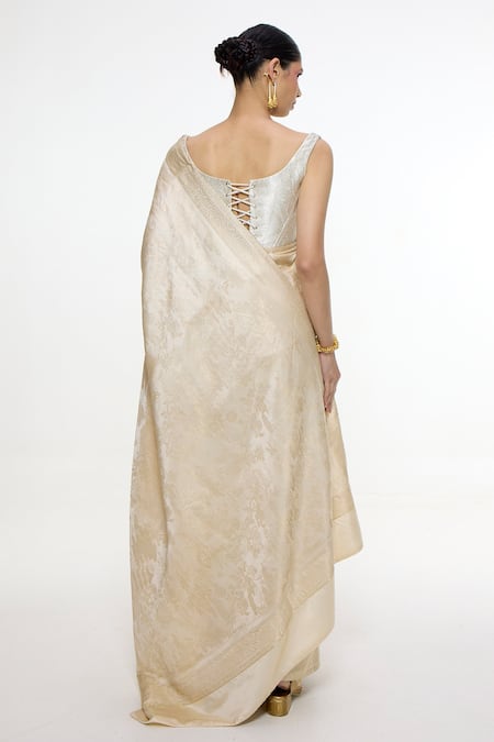 Ekaya Banaras Handwoven Kadhwa Banarasi Saree With Running Blouse 