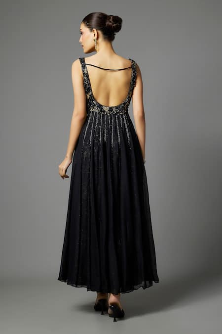 Krishna Padia Hand Embroidered Bodice Anarkali Set 