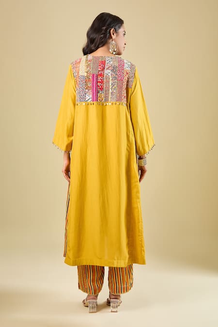 Debyani + CO Yoke Embroidered Kurta With Pant 