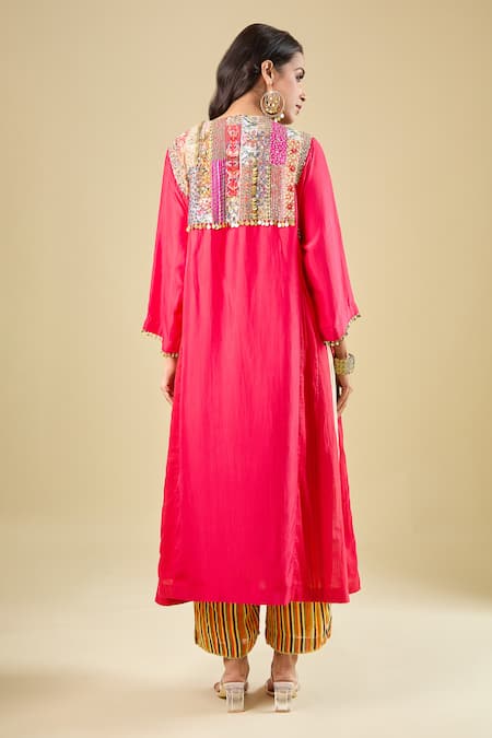 Debyani + CO Placement Embroidered Kurta & Pant Set 