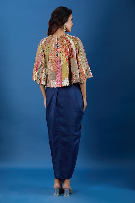 Debyani + CO Embroidered Jacket Skirt Set 