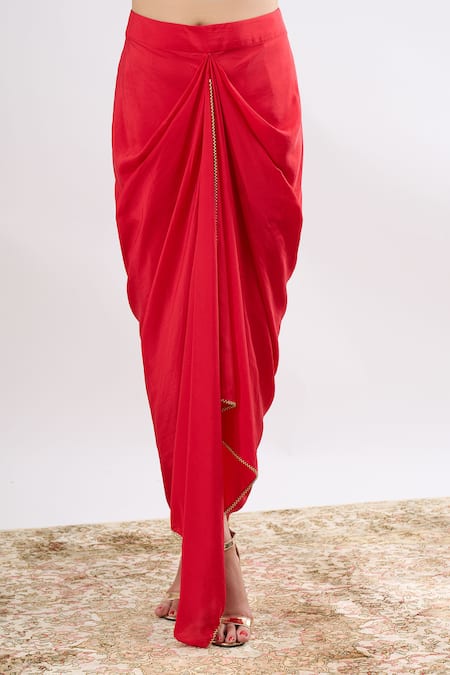 Debyani + CO_Multi Color Sequins, Embroidery, Beads, Gota Patti Open Neck, Jacket Skirt Set _Online_at_Aza_Fashions