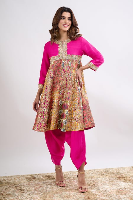 Debyani + CO Embroidered Anarkali With Salwar 