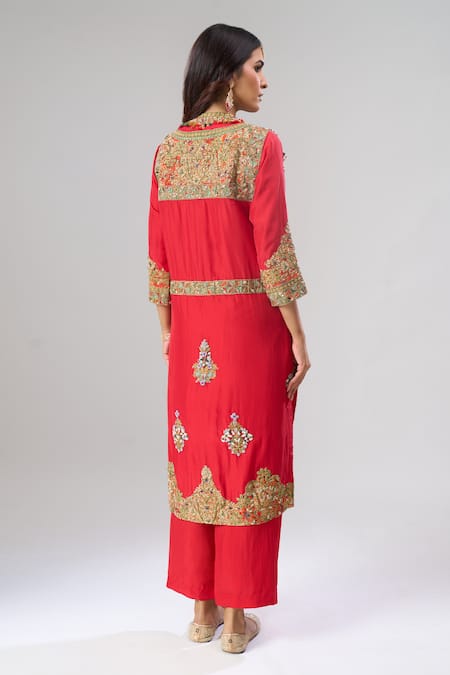Debyani + CO Embroidered Kurta & Pant Set 