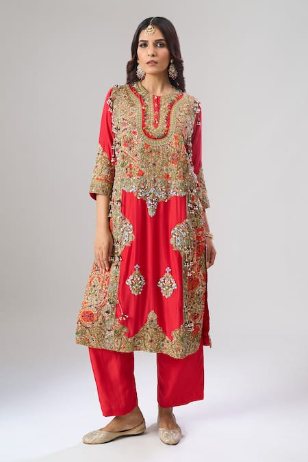 Debyani + CO Embroidered Kurta & Pant Set 