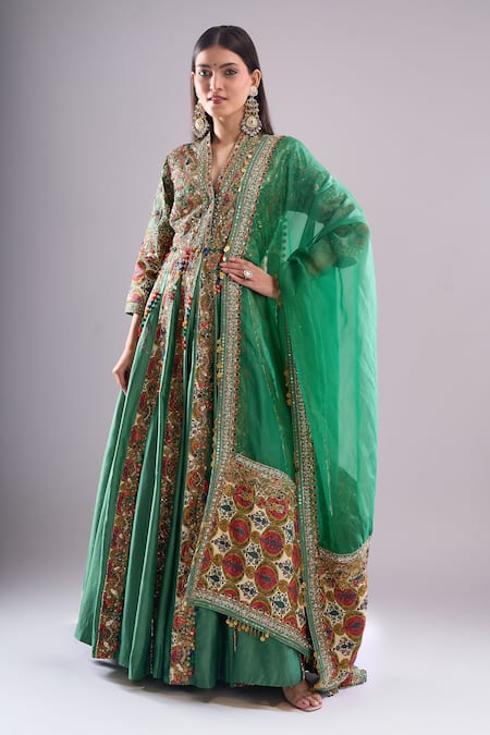 Debyani + CO Sapna Embroidered Anarkali With Dupatta