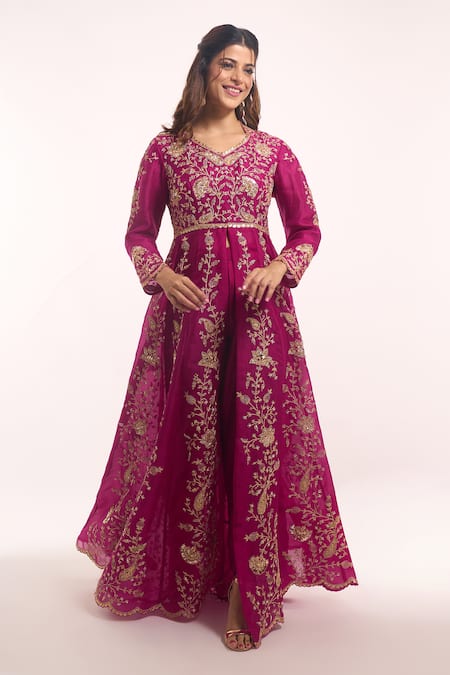 Surbhi Shah Tijara Bagh Embroidered Anarkali With Pant 
