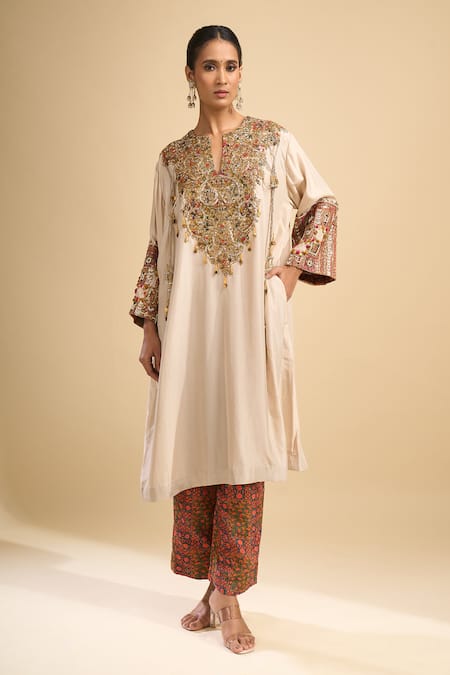 Debyani + CO Meena Embroidered Kurta With Pant 