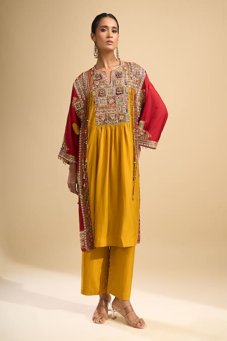 Debyani + CO Embroidered Kurta With Pant 