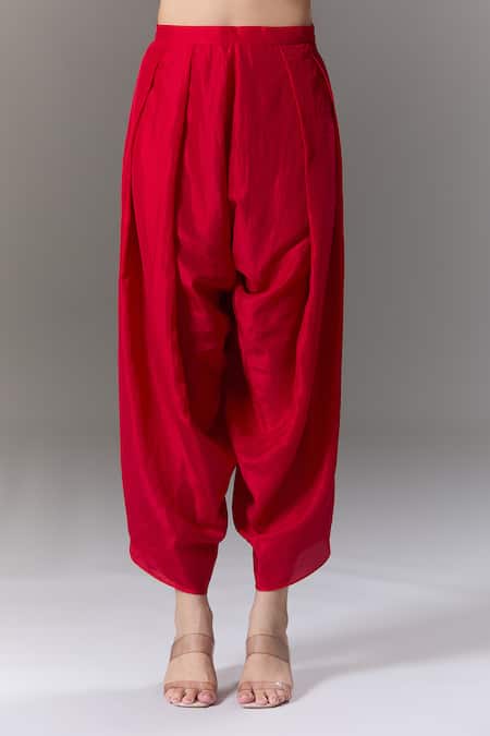 Debyani + CO_Multi Color Embroidery, Sequins, Zari V-neck Peplum Kurta And Salwar Set _Online_at_Aza_Fashions