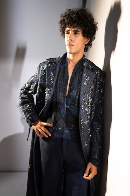 Nikita Mhaisalkar Galaxy Print Georgette Shirt 