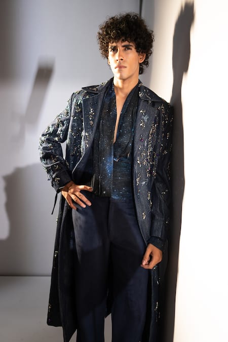 Nikita Mhaisalkar Galaxy Print Georgette Shirt 